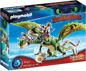 Playmobil Toys PLAYMOBIL DreamWorks Dragons 70730 Dragon Racing: Ruffnut and Tuffnut with Barf and Belch, for Children Ages 4 