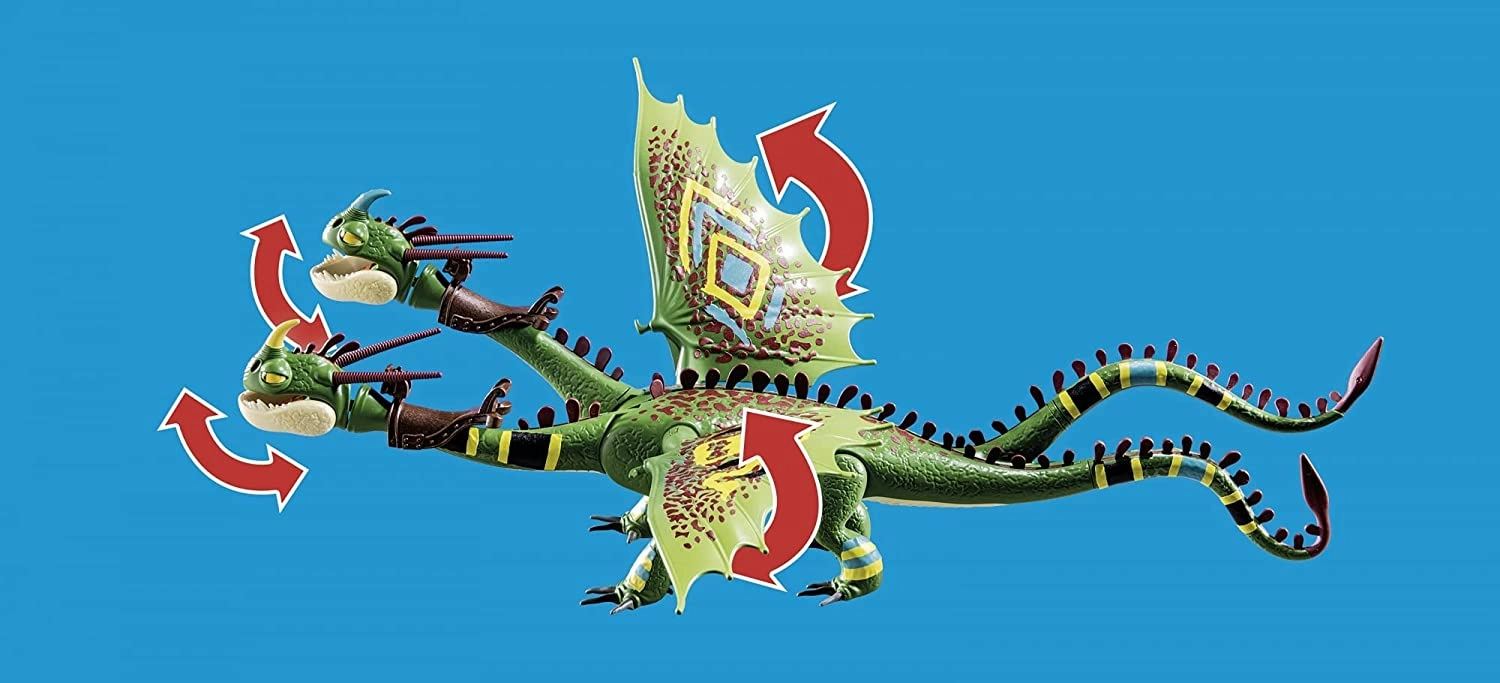 Playmobil Toys PLAYMOBIL DreamWorks Dragons 70730 Dragon Racing: Ruffnut and Tuffnut with Barf and Belch, for Children Ages 4 