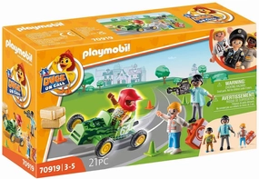 Playmobil Toys Playmobil DUCK ON CALL 70919 Ambulance Action: Help the Racing Driver, Toy for Children Ages 3 