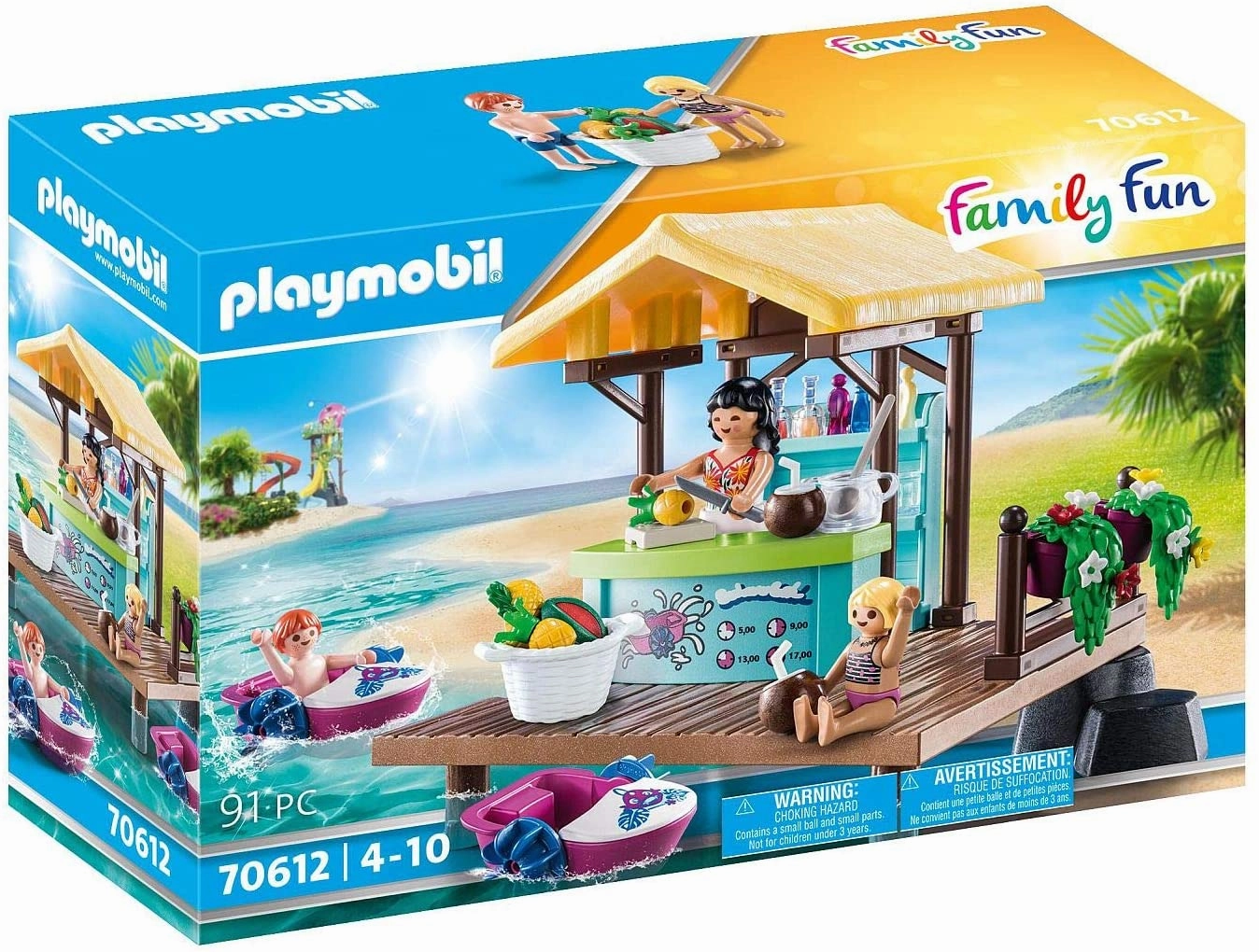 Playmobil Toys PLAYMOBIL Family Fun 70612 Paddle Boat Rental, With 2 floatable boats, For ages