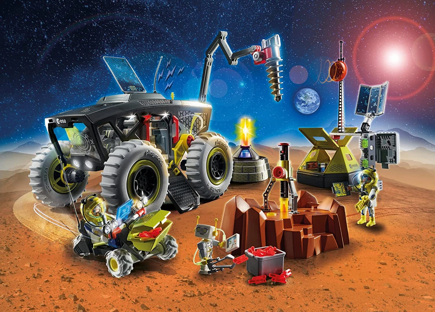 Playmobil Toys Playmobil Space 70888 ESA Mars Expedition with vehicles, light and sound effects