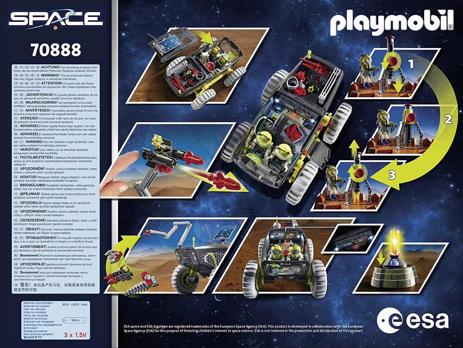 Playmobil Toys Playmobil Space 70888 ESA Mars Expedition with vehicles, light and sound effects