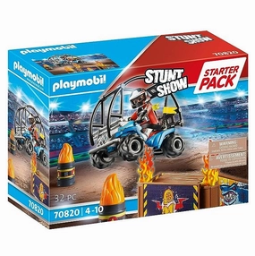 Playmobil Toys Playmobil Stuntshow Quad with Fire Ramp Starter Pack 70820