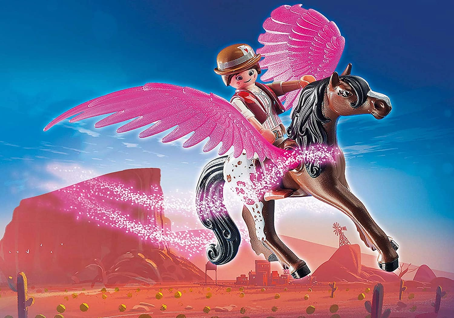 Playmobil Toys Playmobil The Movie 70074 Marla and Del with Flying Horse