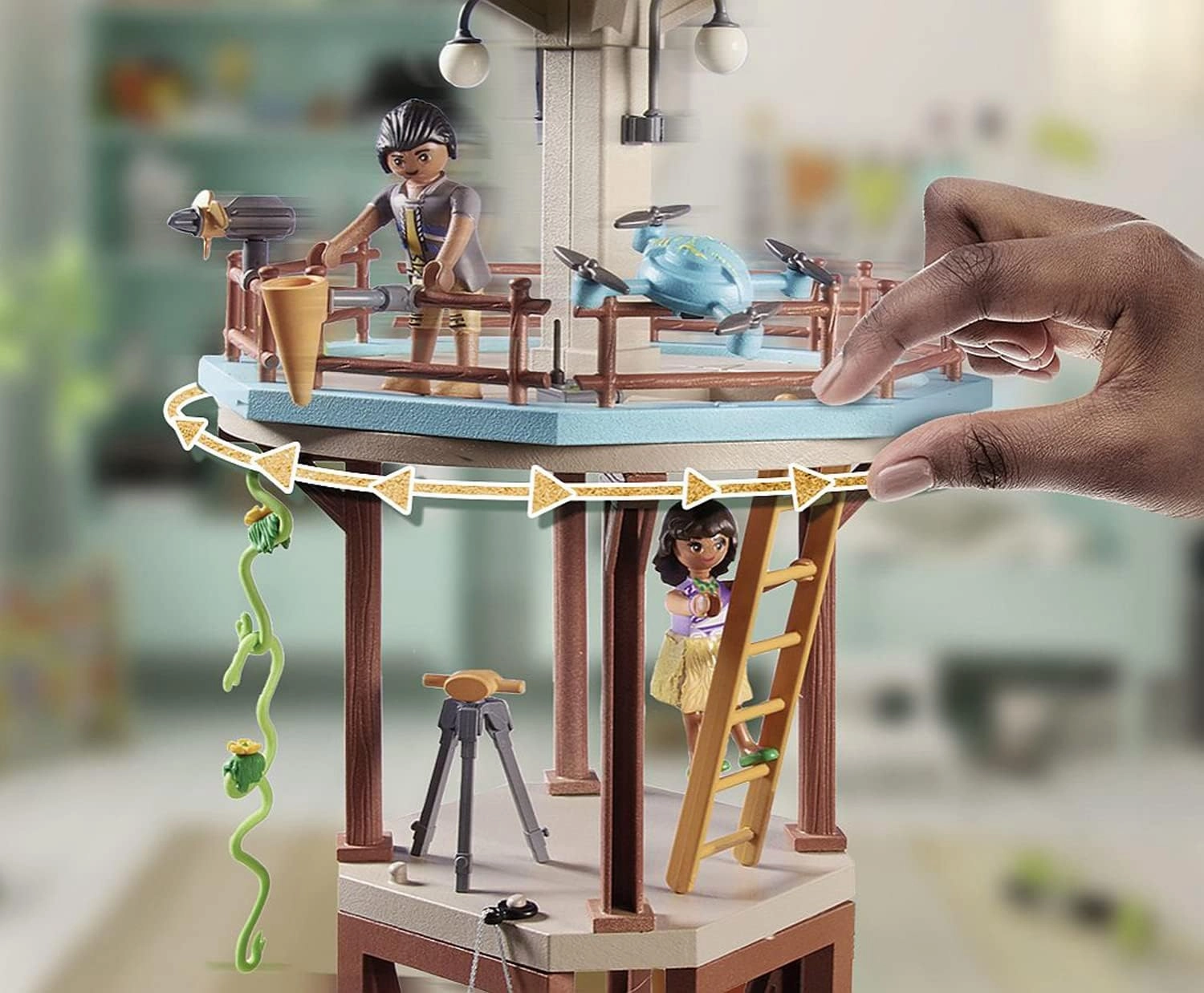 Playmobil Toys PLAYMOBIL Wiltopia 71008 Research Tower with Compass and Toy Animals, Sustainable Toy for Children