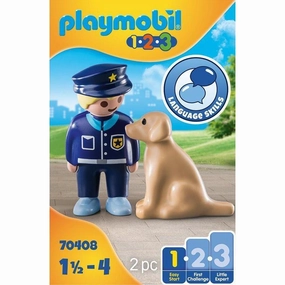 Playmobil Toys Police Officer with Dog