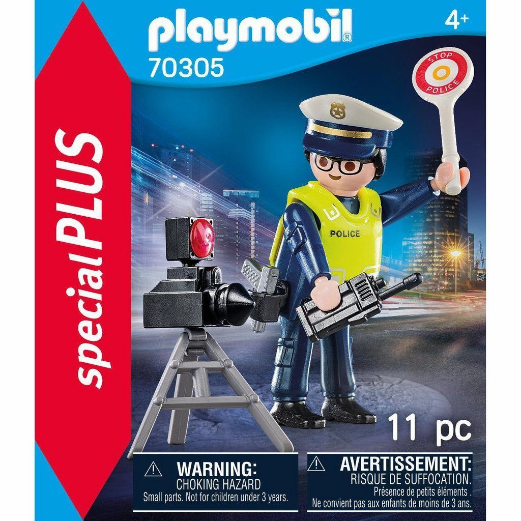 Playmobil Toys Police Officer with Speed Trap