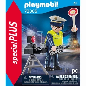 Playmobil Toys Police Officer with Speed Trap