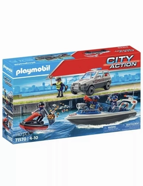 Playmobil Toys Police Pursuit On Water - City action