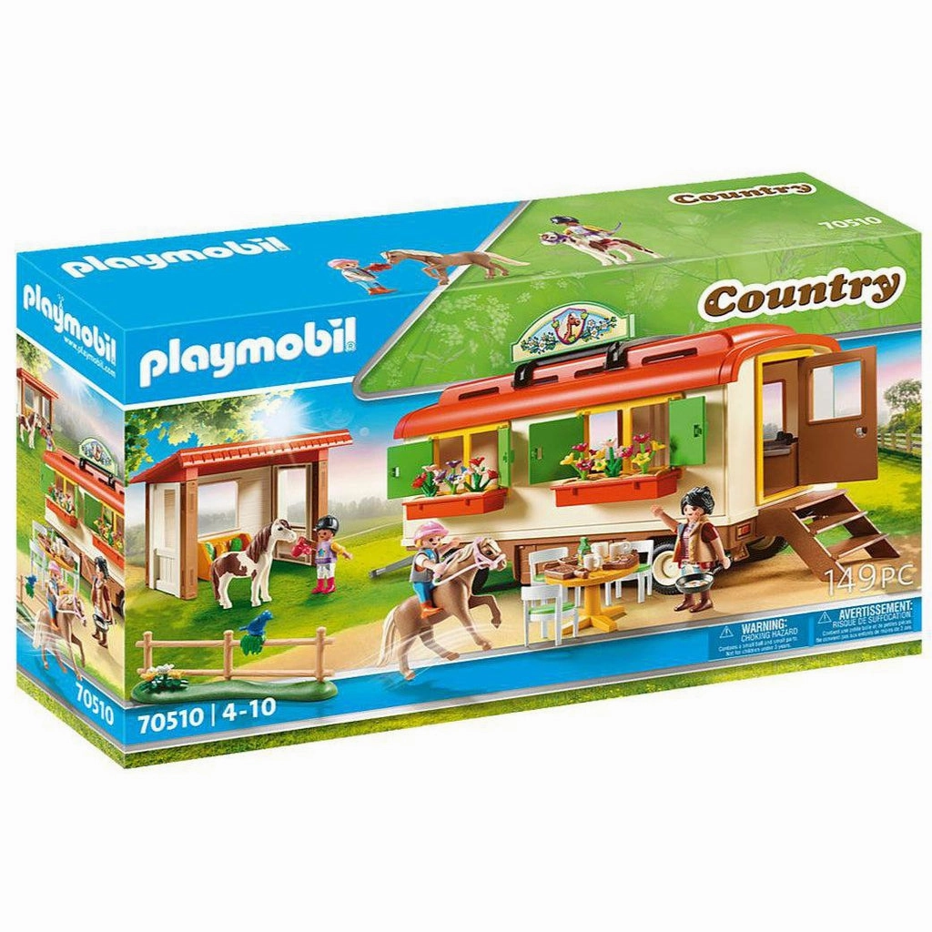 Playmobil Toys Pony Shelter with Mobile Home