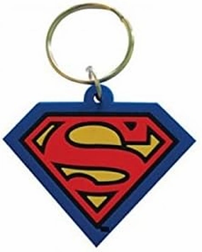 Playmobil Toys Pop Art Products Superman Logo Rubber Keychain (5050293914015)
