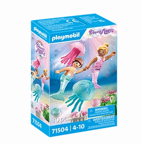 Playmobil Toys Princess Magic - Mermaid Kids with Jellyfish 71504