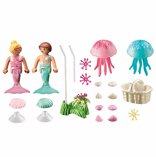 Playmobil Toys Princess Magic - Mermaid Kids with Jellyfish 71504