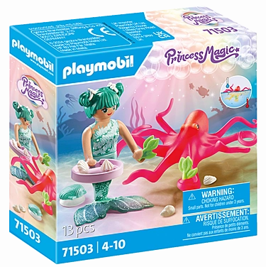 Playmobil Toys Princess Magic - Mermaid with Colour Changing Octopus 71503