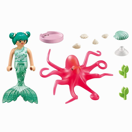 Playmobil Toys Princess Magic - Mermaid with Colour Changing Octopus 71503