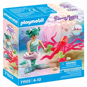Playmobil Toys Princess Magic - Mermaid with Colour Changing Octopus 71503