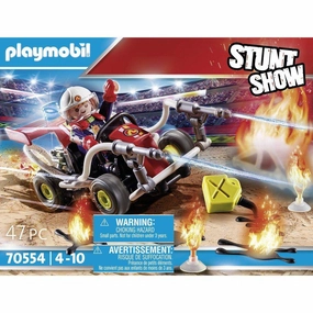 Playmobil Toys Stunt Show Fire Quad