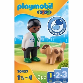 Playmobil Toys Vet with Dog