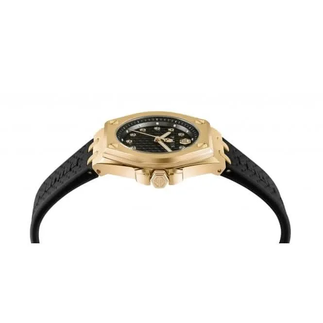 Montre pour femme Plein Extreme Lady en acier doré et noir PWJAA0322