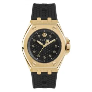 Montre pour femme Plein Extreme Lady en acier doré et noir PWJAA0322