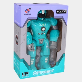 Police Robot Action Figure - Aqua