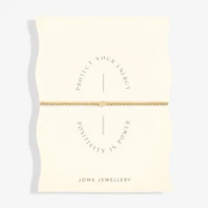 Protégez Votre Énergie La Positivité est Puissance Bracelet Doré 17,5 cm 6785 Joma Jewellery