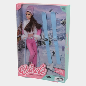 Q.Joele Doll Ski Set  Winter Fun Dolls (Pink)