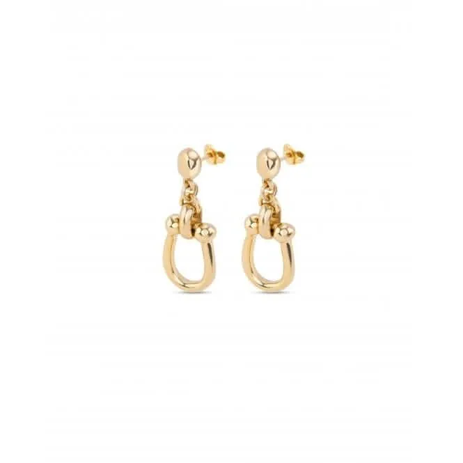 Boucles d'oreilles Serotonin en or plaqué 18k avec liens moyens PEN0944ORO0000U Unode50 Bijoux et Accessoires