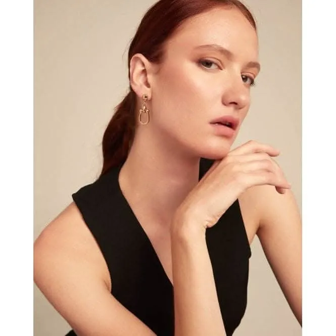 Boucles d'oreilles Serotonin en or plaqué 18k avec liens moyens PEN0944ORO0000U Unode50 Bijoux et Accessoires