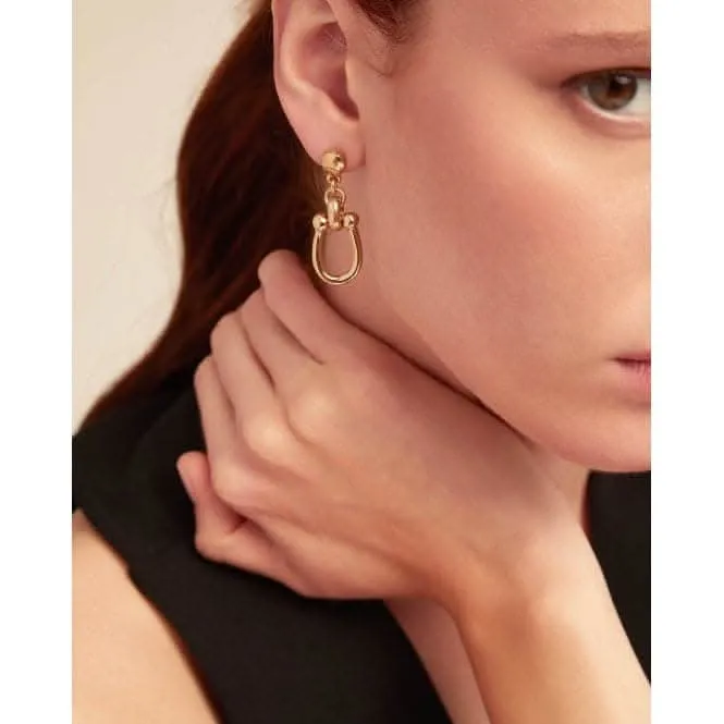 Boucles d'oreilles Serotonin en or plaqué 18k avec liens moyens PEN0944ORO0000U Unode50 Bijoux et Accessoires