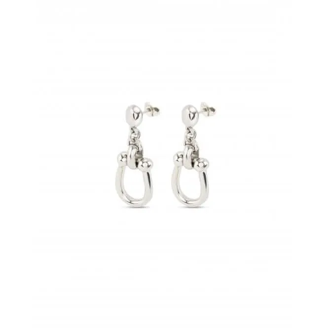 Boucles d'oreilles à maillons moyens plaquées argent sérotonine PEN0944MTL0000U Unode50 Bijoux et accessoires