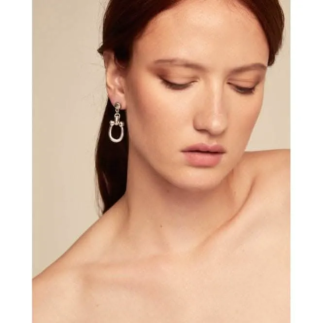 Boucles d'oreilles à maillons moyens plaquées argent sérotonine PEN0944MTL0000U Unode50 Bijoux et accessoires