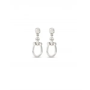 Boucles d'oreilles à maillons moyens plaquées argent sérotonine PEN0944MTL0000U Unode50 Bijoux et accessoires