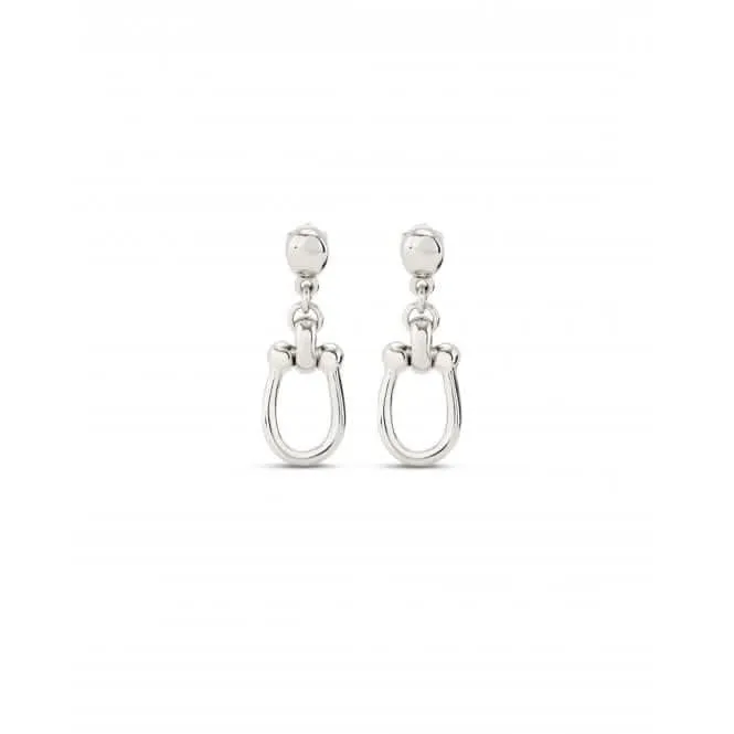 Boucles d'oreilles à maillons moyens plaquées argent sérotonine PEN0944MTL0000U Unode50 Bijoux et accessoires