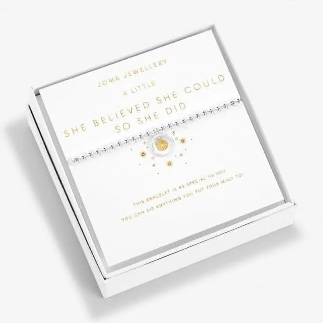 Elle Croyait Qu'elle Le Pouvait Alors Elle L'a Fait Bracelet en Argent Doré 17,5 cm 6843 Joma Jewellery