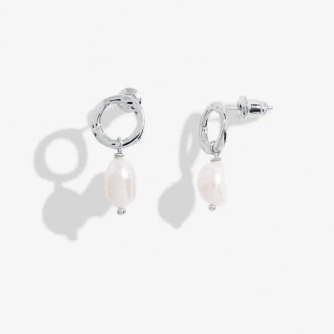 Boucles d'oreilles Solaria en perles baroques argentées 7168 - Joma Jewellery