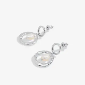 Boucles d'oreilles à anneaux Solaria Baroque Perle argentées 7146 Joma Jewellery