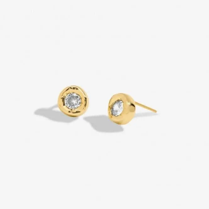 Boucles d'oreilles à clous plaquées or Solaria Zirconia 7165 Joma Jewellery