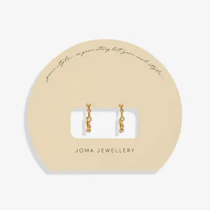 Boucles d'oreilles à anneaux plaquées or avec perles et paillettes Soul Shine 8478 Joma Jewellery