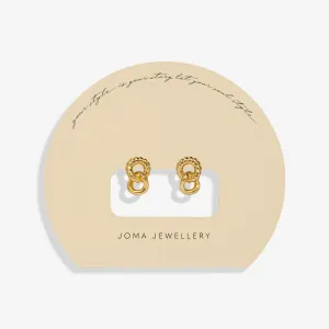 Boucles d'oreilles en or plaqué à anneaux liés Soul Shine 8479 Joma Jewellery