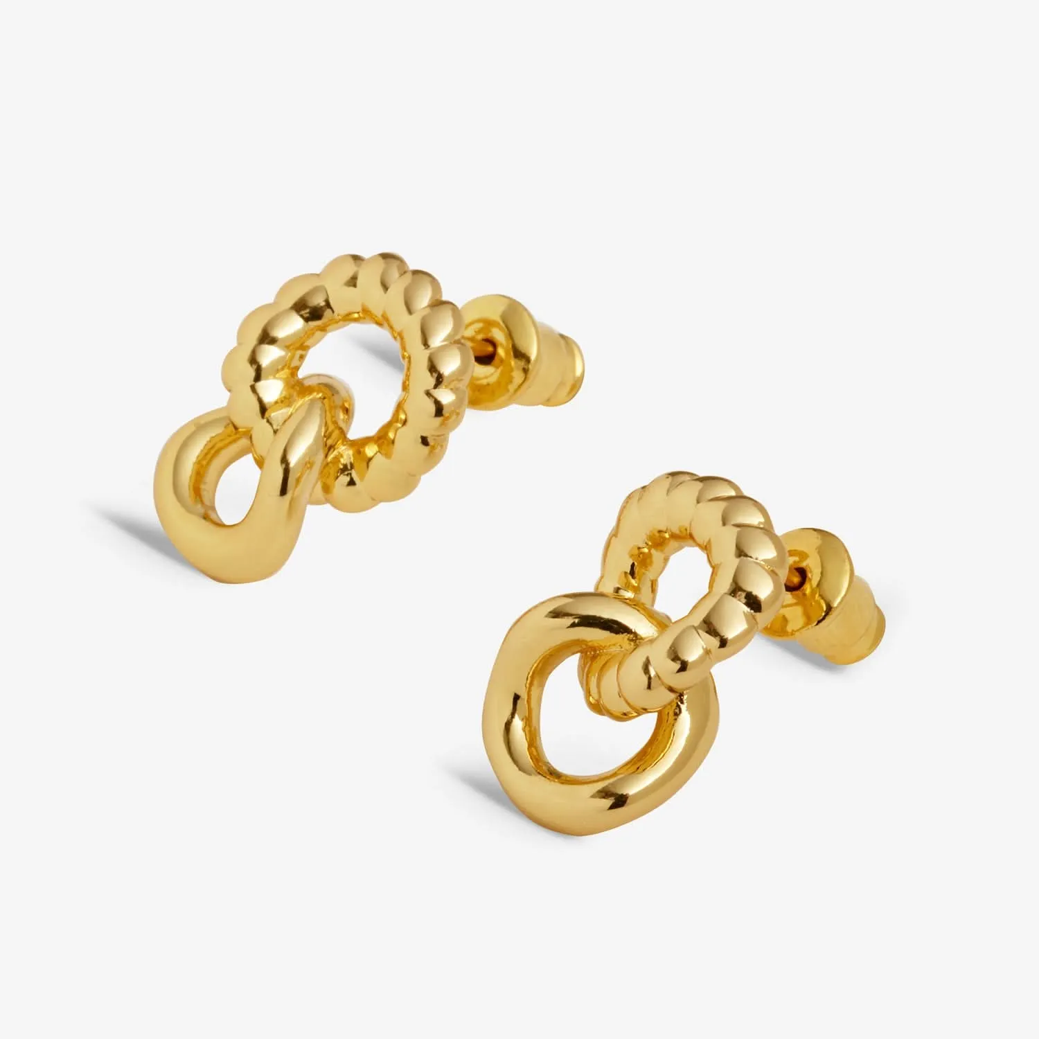 Boucles d'oreilles en or plaqué à anneaux liés Soul Shine 8479 Joma Jewellery