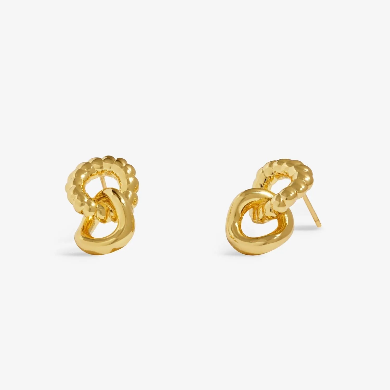 Boucles d'oreilles en or plaqué à anneaux liés Soul Shine 8479 Joma Jewellery