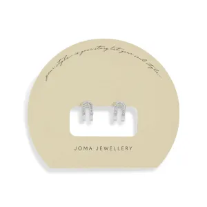 Boucles d'oreilles Huggie Arc Pailleté Soul Shine plaquées argent 7606 Joma Jewellery
