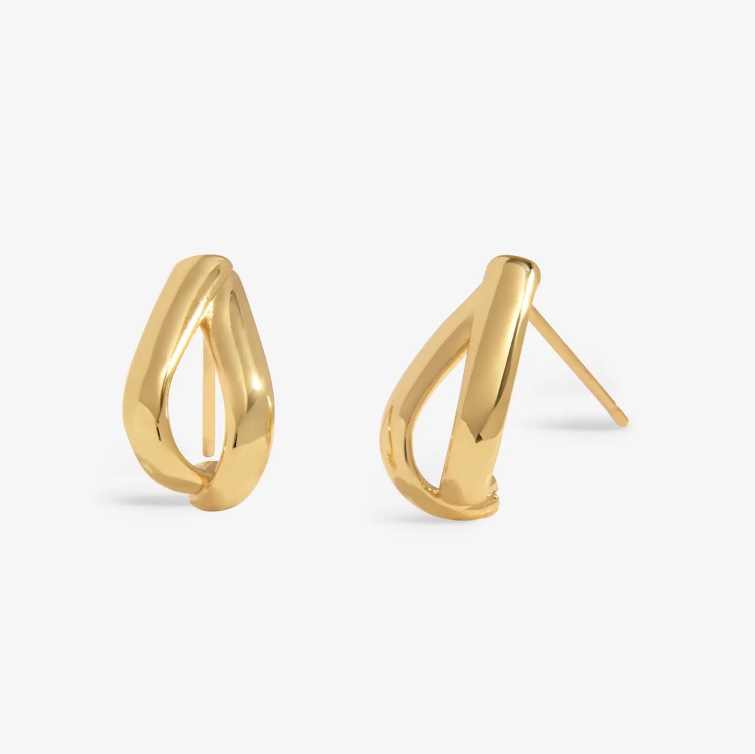 Ensemble de 2 boucles d'oreilles plaquées or de la déclaration Soul Shine Stack 8474 Joma Jewellery