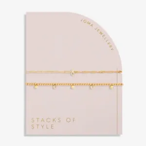 Ensemble de 2 bracelets Cz or Stacks Of Style 6328 Joma Jewellery