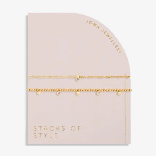 Ensemble de 2 bracelets Cz or Stacks Of Style 6328 Joma Jewellery