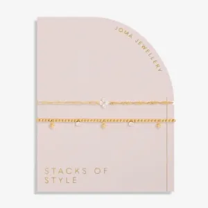 Ensemble de 2 bracelets étoile dorée Stacks Of Style 6331 Joma Jewellery