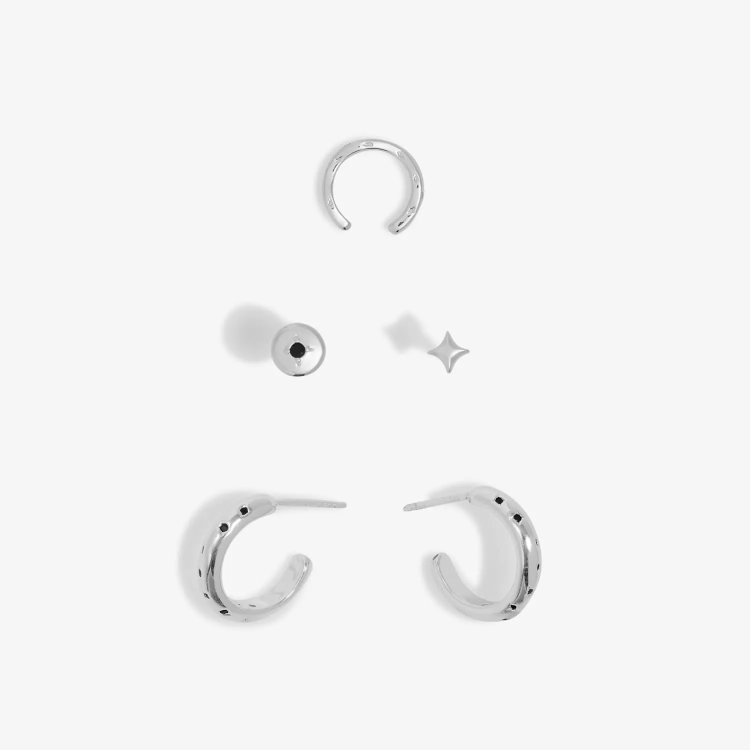 Piles de Style Ensemble de Boucles d'Oreilles en Argent Plaqué avec Pierres 7826 Joma Jewellery