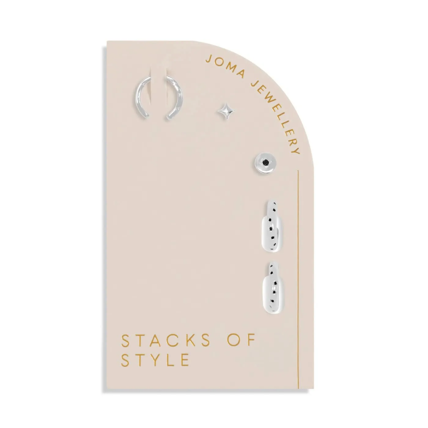 Piles de Style Ensemble de Boucles d'Oreilles en Argent Plaqué avec Pierres 7826 Joma Jewellery