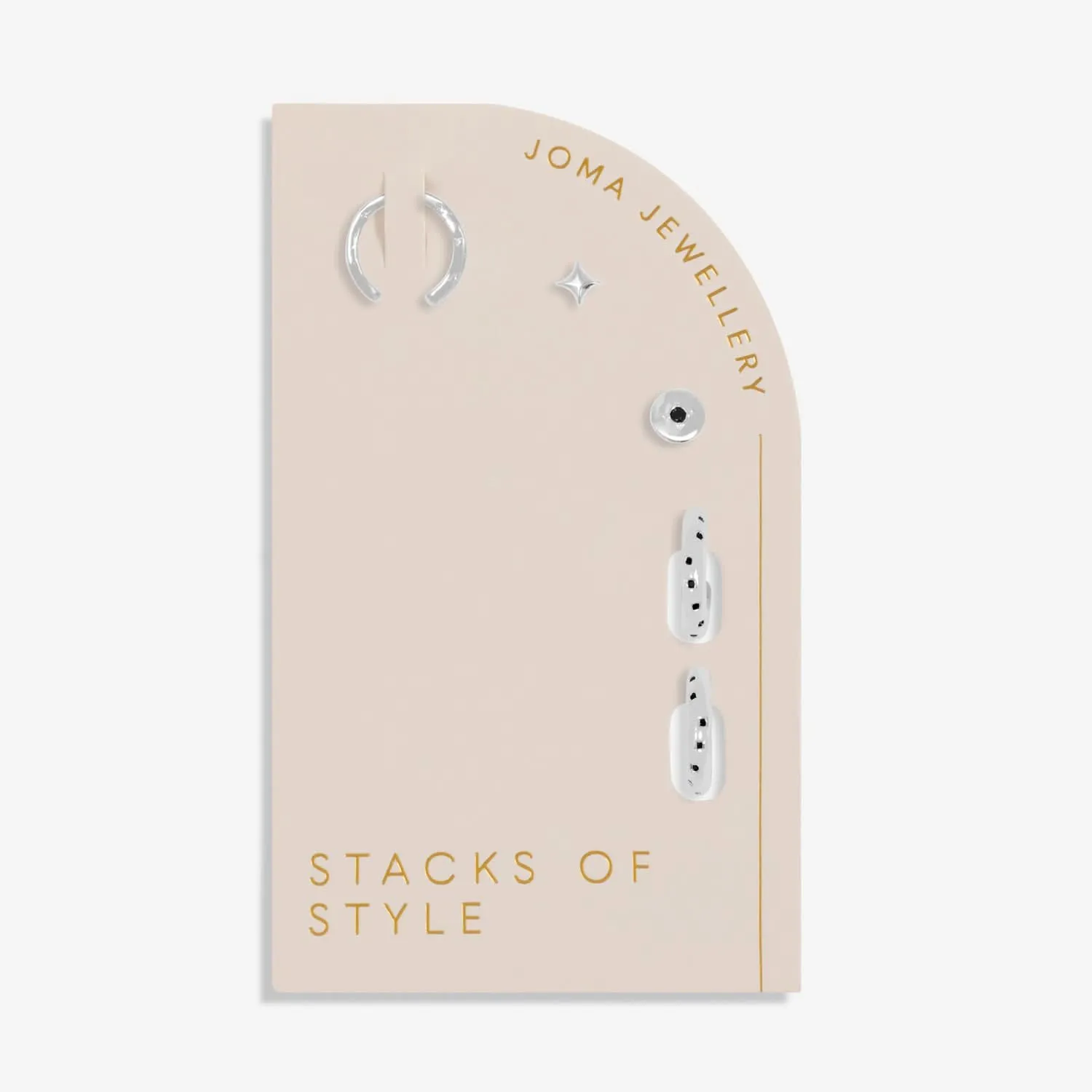 Piles de Style Ensemble de Boucles d'Oreilles en Argent Plaqué avec Pierres 7826 Joma Jewellery